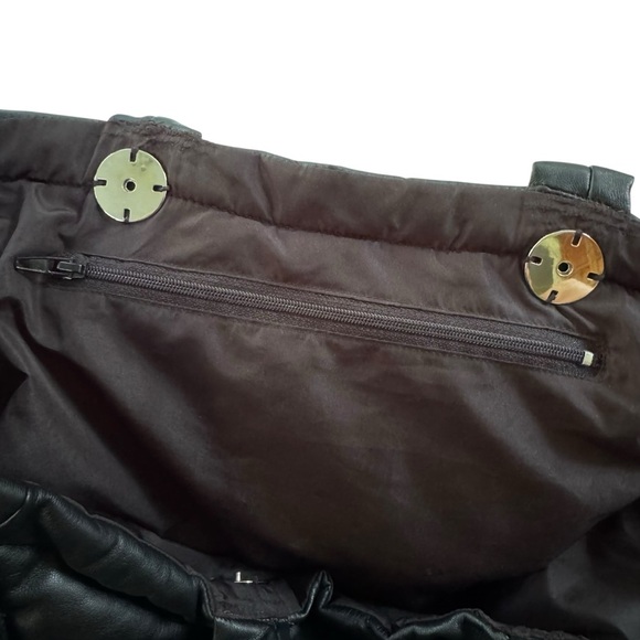 RINO & PELLE Puffer Faux Leather Quilted Shopper Tote Bag Black - Picture 11 of 14